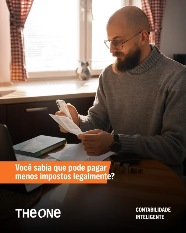 O planejamento tributário permite escolher o regime certo e aproveitar benefícios que muitas empresas deixam passar.

✅ Com ele, você:

- Reduz custos sem correr riscos fiscais;
- Aproveita deduções legais;
- Mantém sua empresa sempre em conformidade.

Na The One, desenhamos o planejamento tributário ideal para o seu perfil, porque cada profissional é único.

📊 Economizar com inteligência é crescer com segurança.

#PlanejamentoTributario #TheOneContabilidade #ProfissionalLiberal