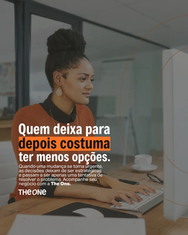 Na rotina corrida, é comum deixar alguns assuntos para depois. O problema aparece quando esse "depois" chega acompanhado de pressa, ajustes de última hora e decisões tomadas sem o tempo necessário para avaliar alternativas. Quem acompanha as mudanças com antecedência consegue analisar caminhos, organizar a operação e agir com mais tranquilidade.

A The One acompanha o que muda para que você possa focar no que faz melhor.

#ProfissionalLiberal #TheOneContabilidade #ContabilidadeConsultiva